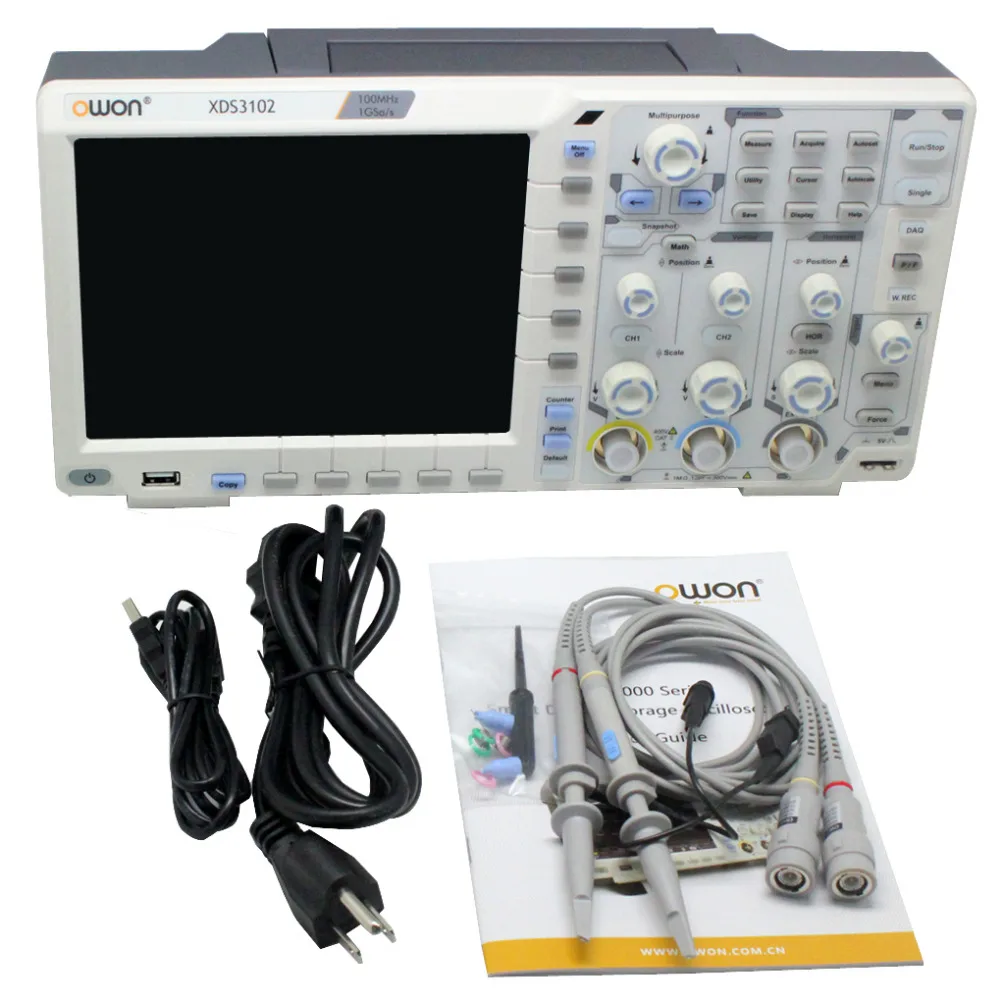 OWON XDS3102 100 МГц 1G осциллограф datalogger rmultimeter генератор сигналов опционально|owon 100mhz|owon