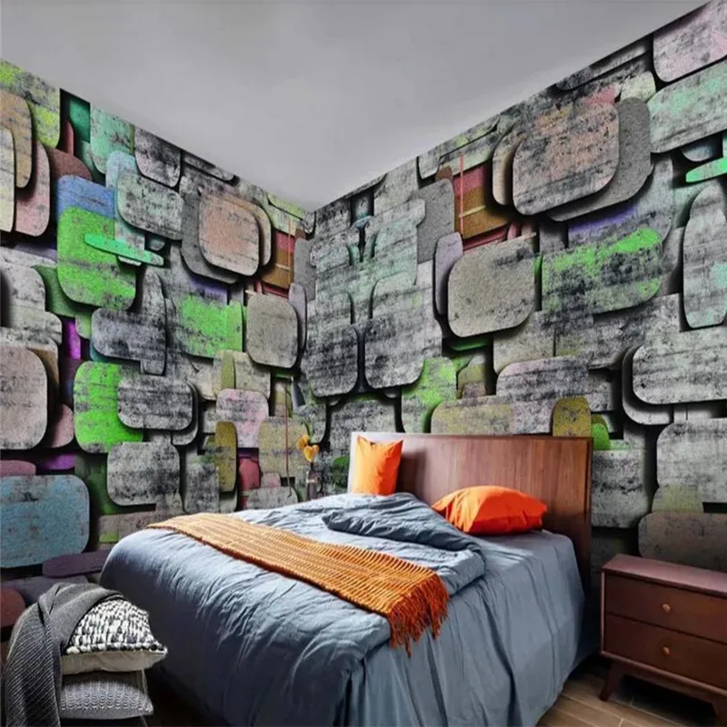 3D обои в стиле ретро с текстурой каменной стены фоновая стена для всего дома на