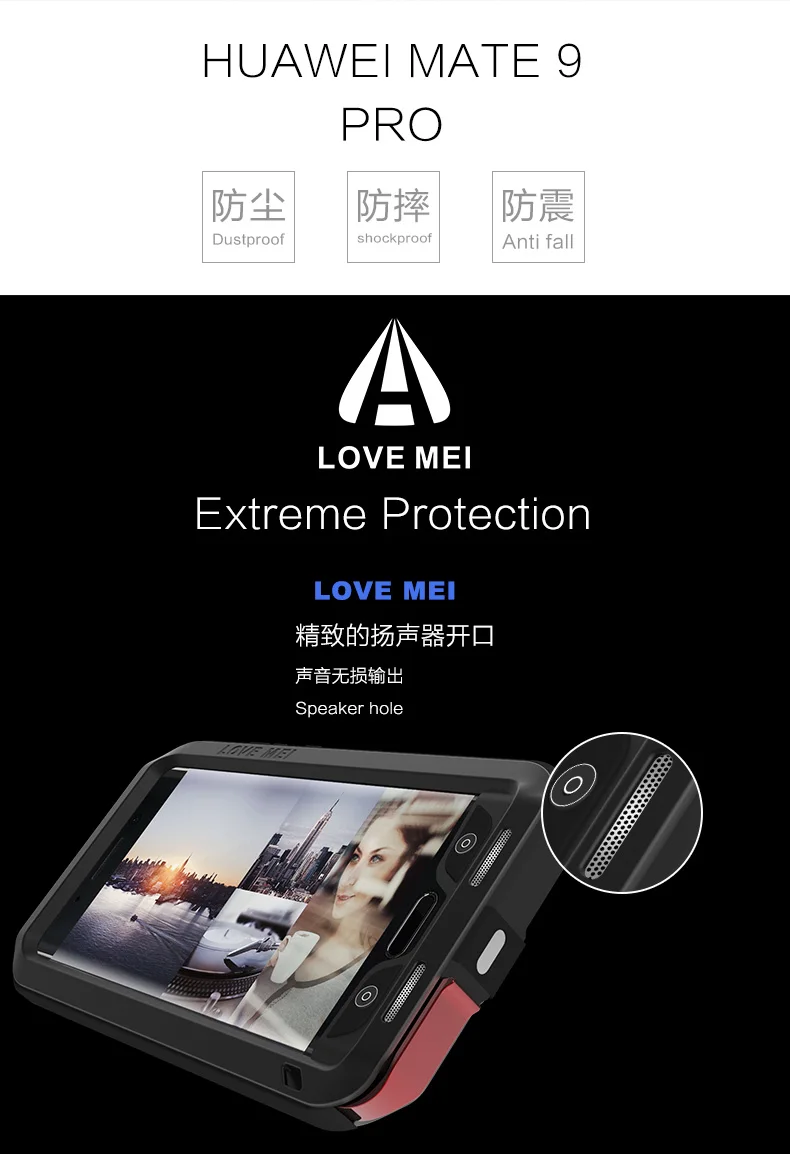 LOVE MEI для Huawei P10 Plus mate 20 Lite mate 8 P9 мощный противоударный грязестойкий водонепроницаемый металлический чехол для телефона стекло
