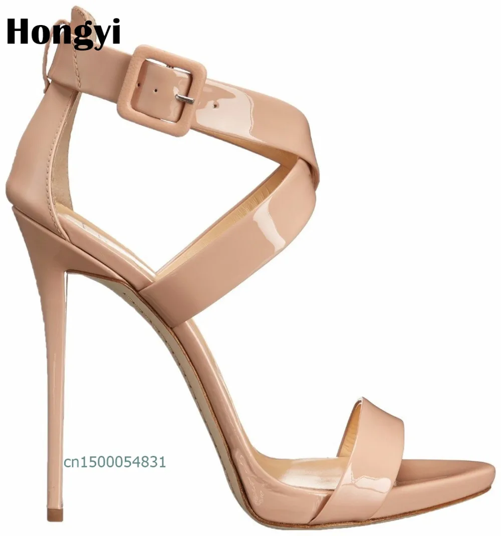 Босоножки женские на высоком каблуке с ремешком щиколотке | Обувь