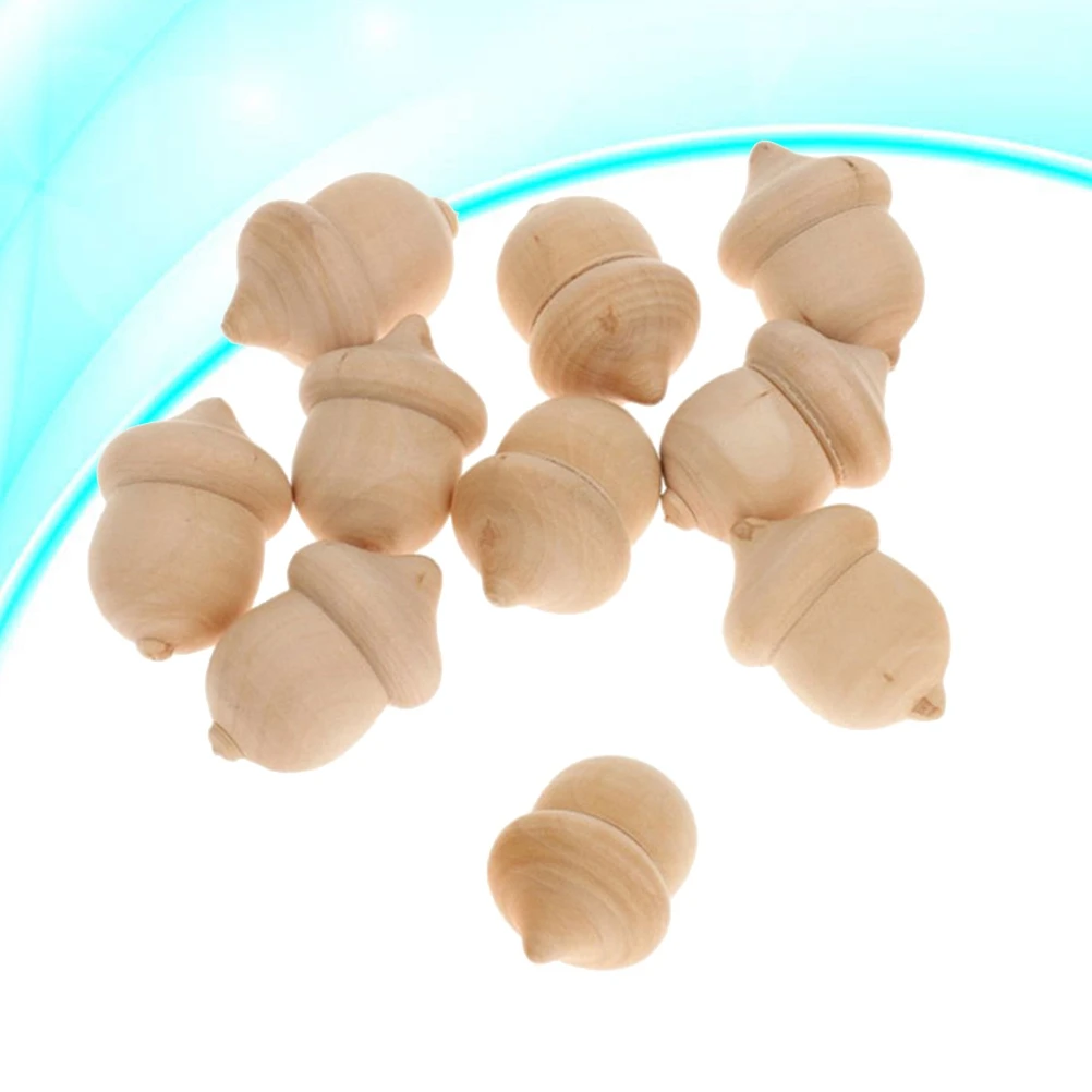10 шт. деревянные желуди незаконченные поделки деревянная кукла колышек