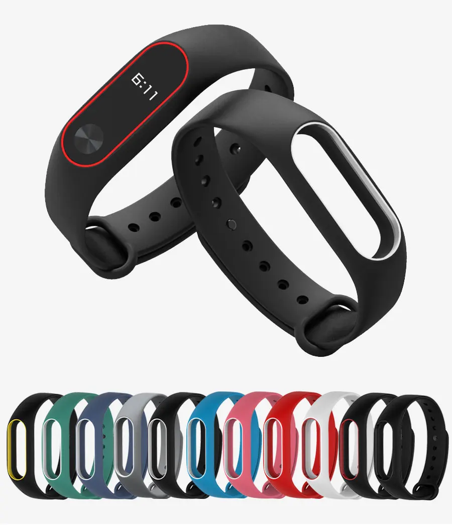 Сменный ремешок для Xiaomi mi Band 2 mi Band 2 силиконовые браслеты для Xiao mi Band 2 умный Браслет 10 цветов для Xio mi Band 2
