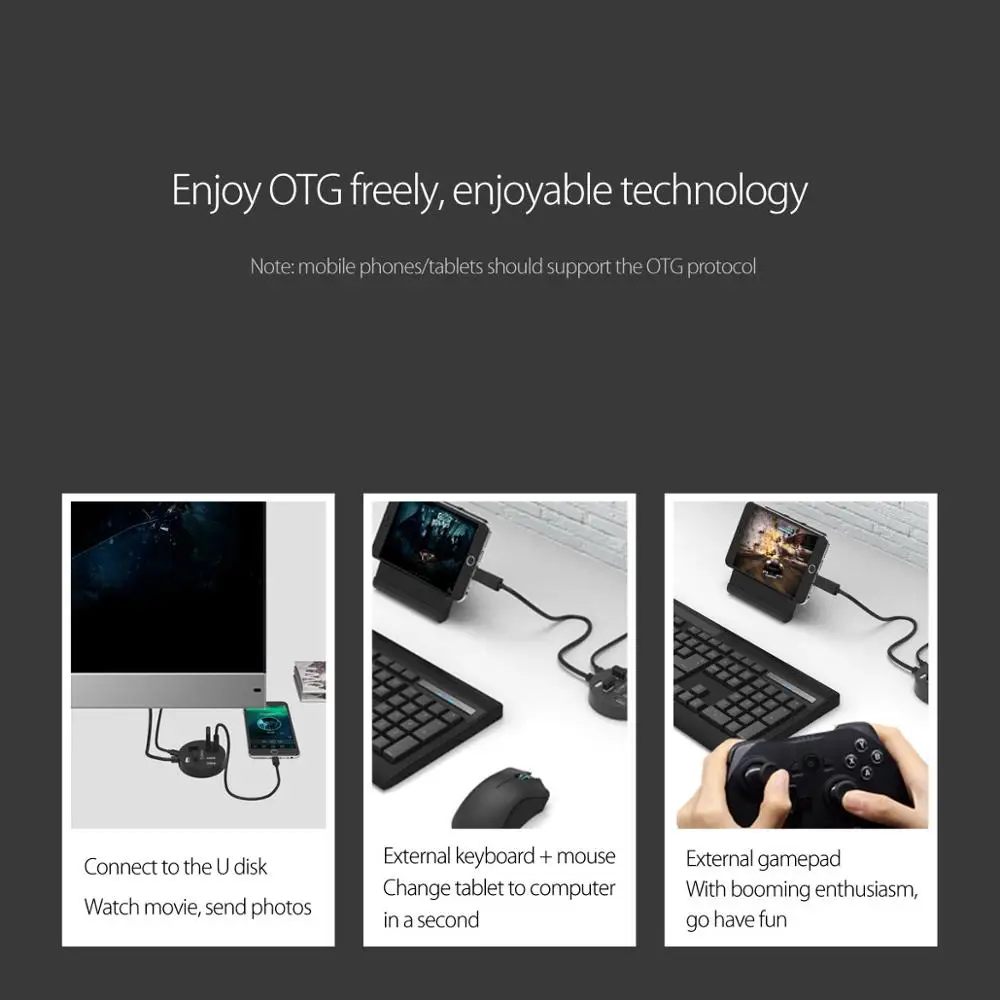ORICO 8 Порты и разъёмы Портативный концентратор для ноутбука Desktopk идеально со