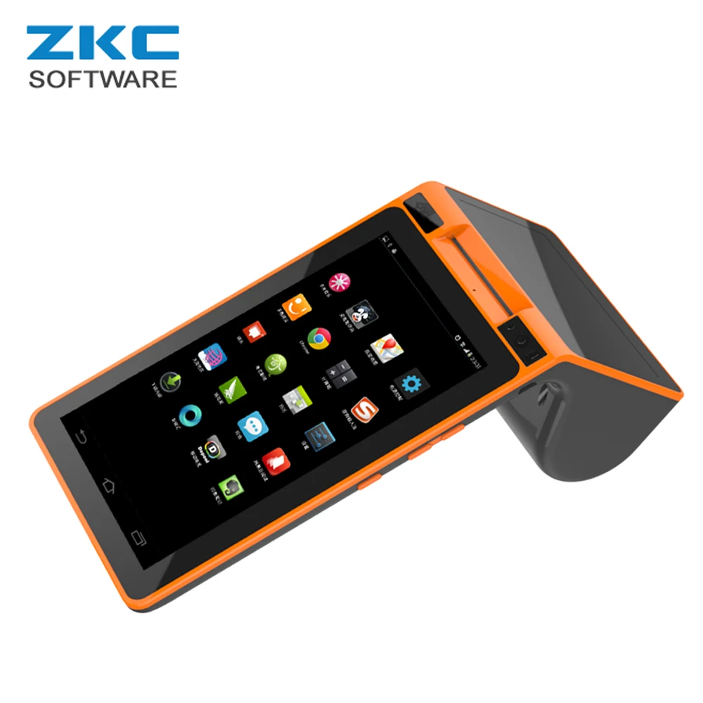 ZKC PC900S GPRS WiFi Android POS терминал с термопринтером NFC RFID камера|pos printer thermal|pos wifithermal wifi |