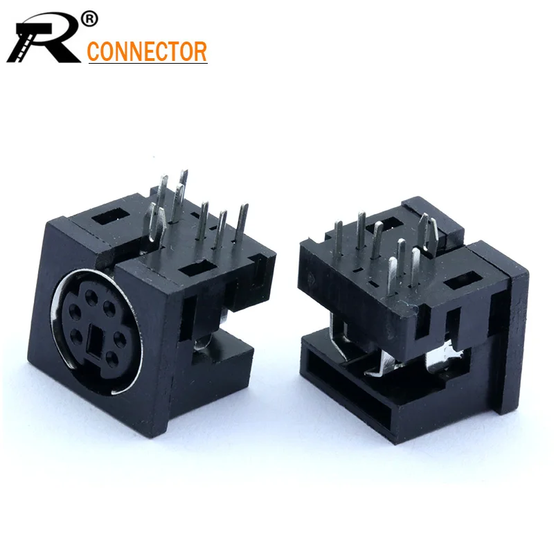 3 шт. 6PIN MINI DIN S Клемма монтажная панель PCB разъем DIP гнездо для инструментов Micro power
