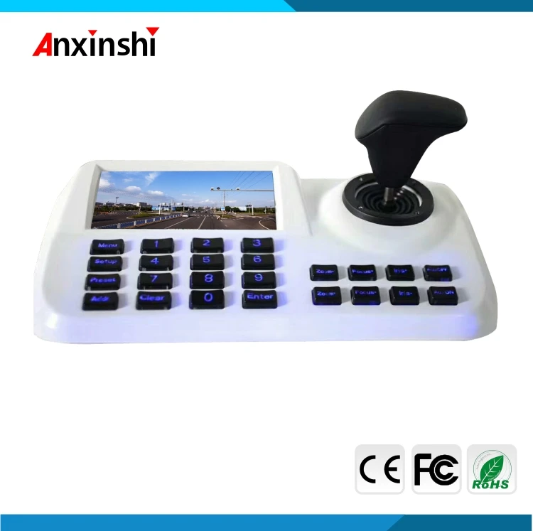 Сетевой контроллер PTZ для IP камеры ONVIF 3D Джойстик с клавиатурой 5 дюймовый