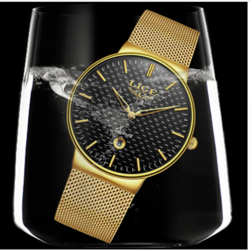 Новые Relojes Hombre лучший бренд класса люкс мужские деловые мужские часы кварцевые часы мужские часы с датой водонепроницаемые золотые часы мужские часы Relogio Masculino