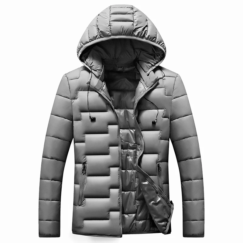 Riinr Мужская Повседневная парка с капюшоном 2019 Зимняя s Женская пара хлопок