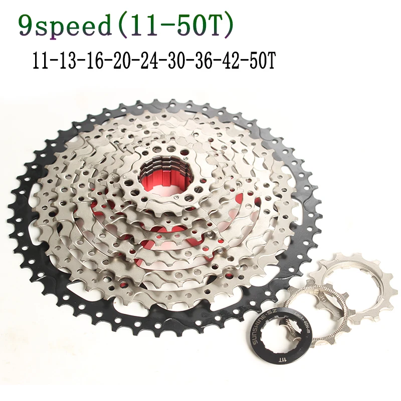 SUNSHINE-SZ 9 скоростная кассета 11-50T горный велосипед широкое соотношение MTB S Freewheel