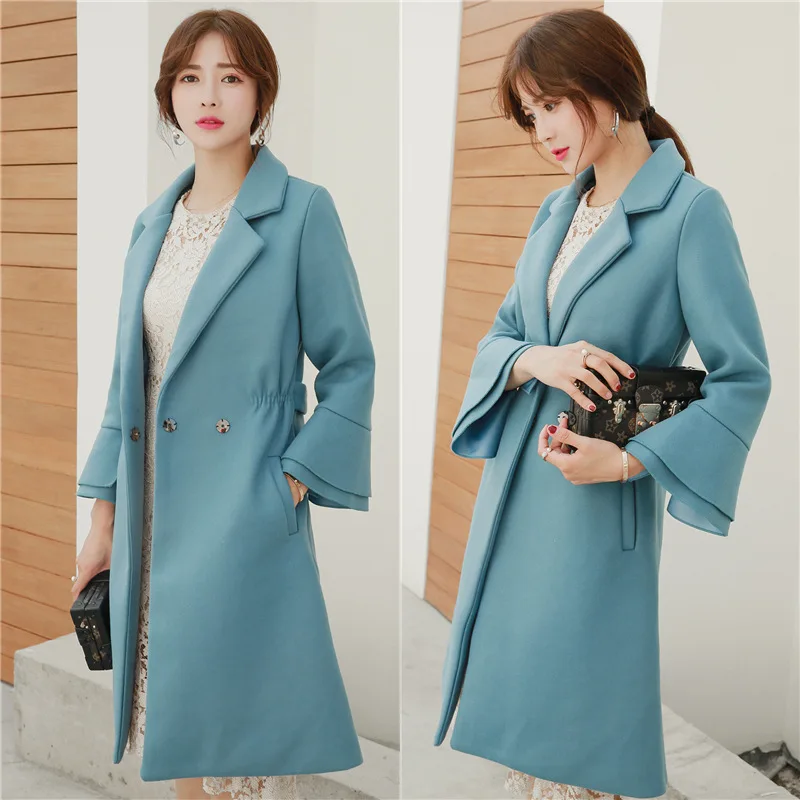 Poshcoco высокое качество Для женщин Элегантный теплая шерсть Пальто для будущих мам