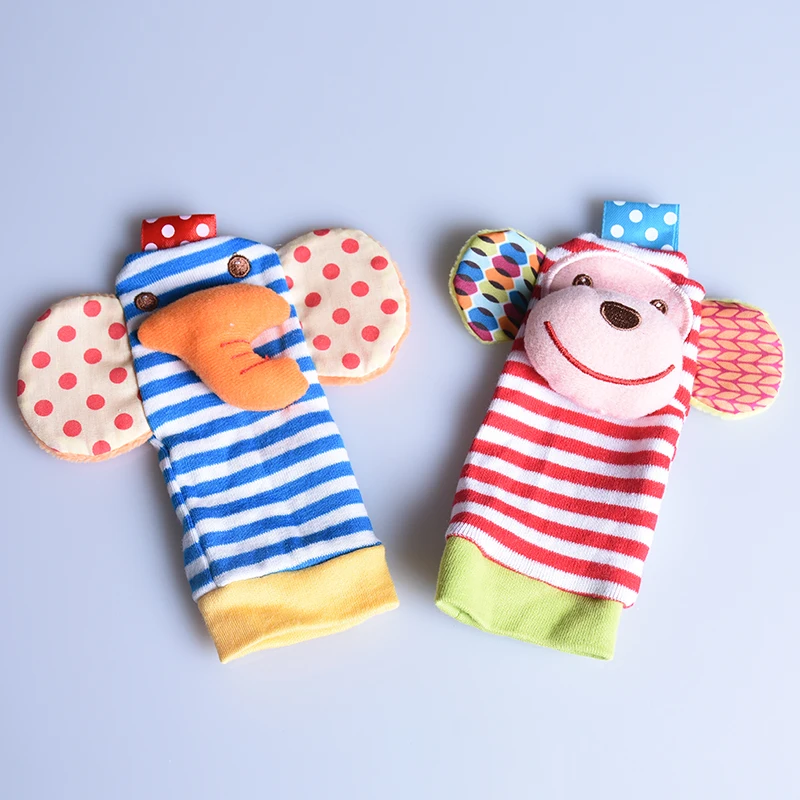 1 пара детские мягкие колокольчики ручной ремешок погремушки игрушки Bebe