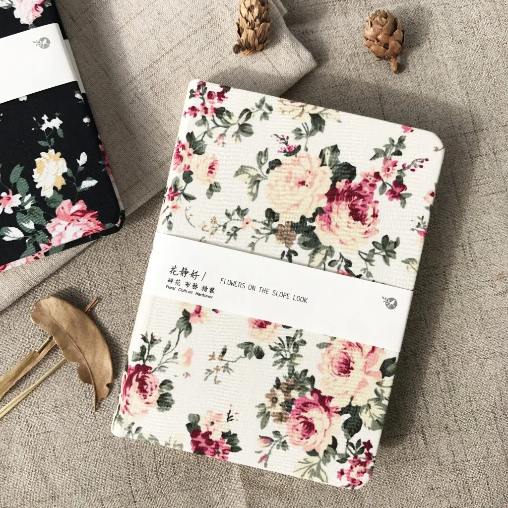 1 шт. японский цветочный Тканевый блокнот креативный пустой в твердом переплете