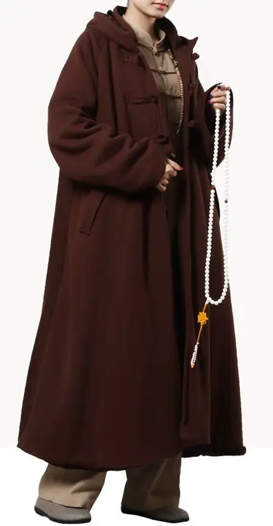 Хлопковый плащ для медитации унисекс теплые буддийские монашеские костюмы zen