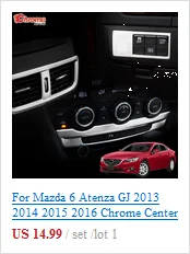 Для Mazda 6 Atenza GJ 2013 хромированный передний противотуманный светильник, противотуманный светильник, накладка на лампу, украшение для автомобиля
