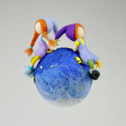 Маленькая фея кукла Шерсть Кружево комплект шерстяной фетр иглы для валяния