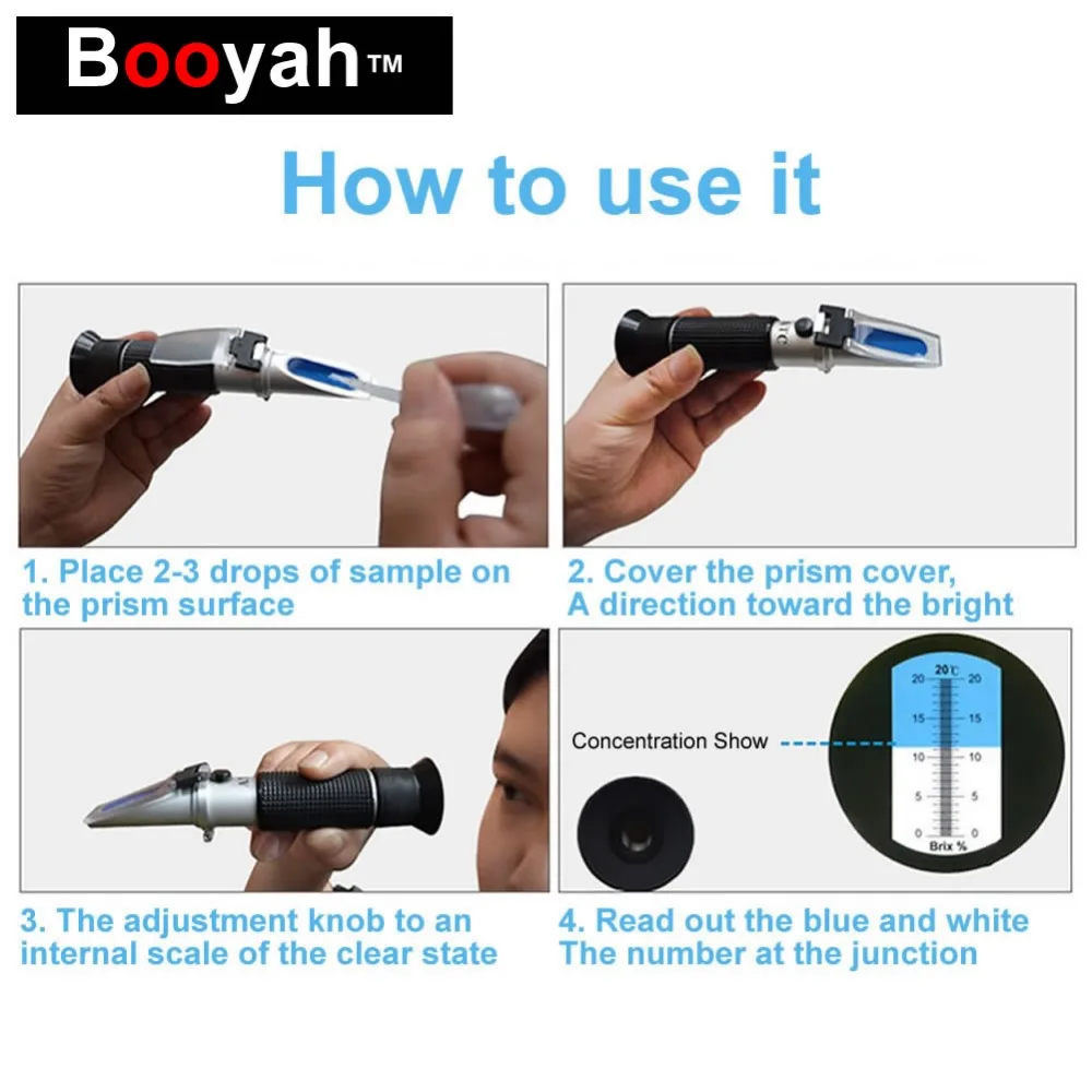 Рефрактометр Booyah для вина спиртовой рефрактометр 0 25% высокоточный винограда