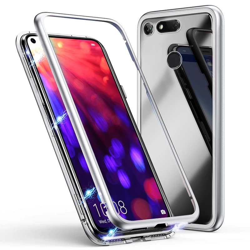 Magnetic Adsorption Case For Huawei honor View 20 Shockproof Tempered Glass Metal Cover Honor V20 Magnet |