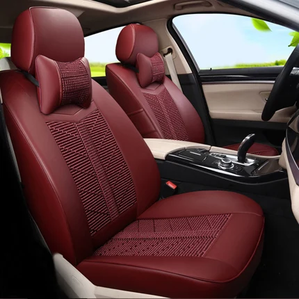 red Cartailor сиденья авто Подушки Подходит для Nissan Qashqai 2011 автомобилей Чехлы для сидений мотоциклов Интимные аксессуары набор стайлинга автомобилей кожаный чехол - Название цвета: red