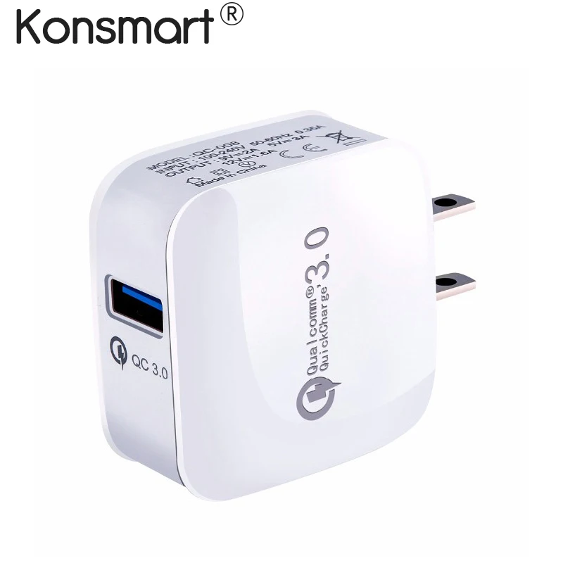 Быстрая зарядка 3,0 usb зарядное устройство для iPhone X 8 7 6 6s plus iPad samsung huawei QC 3,0 быстрое зарядное устройство usb Штепсель настенный адаптер питания - Тип штекера: US plug-White
