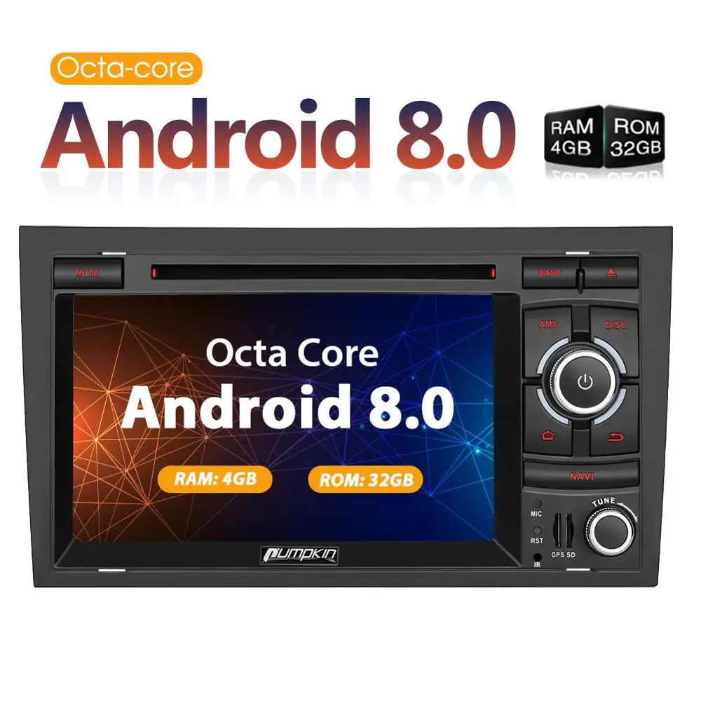 Pumpkin 2 Din7''Octa-core 4G RAM 32G ROM Android 8 0 GPS навигация автомобильное радио стерео
