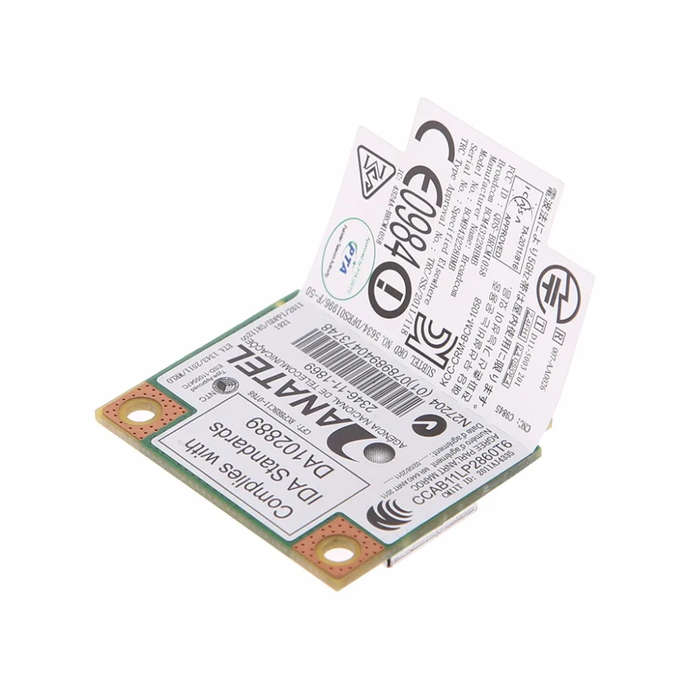 300 Мбит/с 2 4 + Wi-Fi 5 ГГц BCM943228HMB Bluetooth 0 Половина Mini Pci-e беспроводная и отделением для