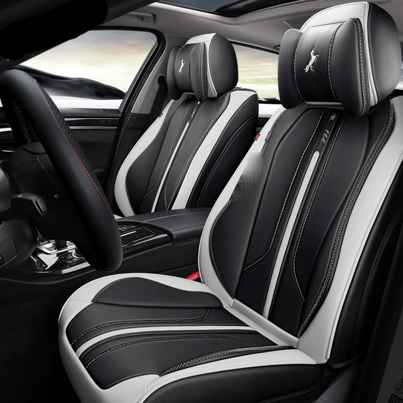 

3D Sports Cushion Leather Black Red Orange Car Seat Cover For Toyota Camry 40 Corolla RAV4 Verso FJ Land Cruiser LC 200 Civic