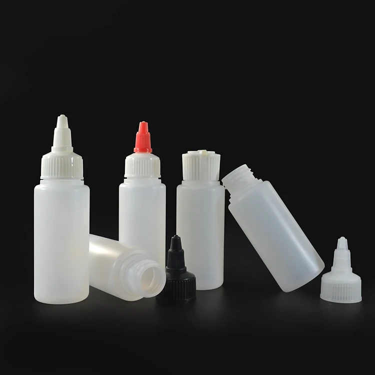 Пластиковая бутылка-капельница 1000 шт * 100 мл с закрученным колпачком пустая для