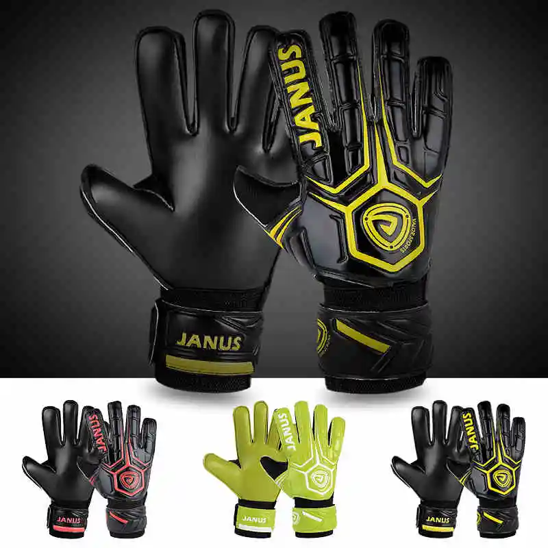 

Thicken Latex Soccer Goalkeeper Gloves Professional Men Kids Goal Football Finger Protection Guard Keeper Goalie Training Gloves