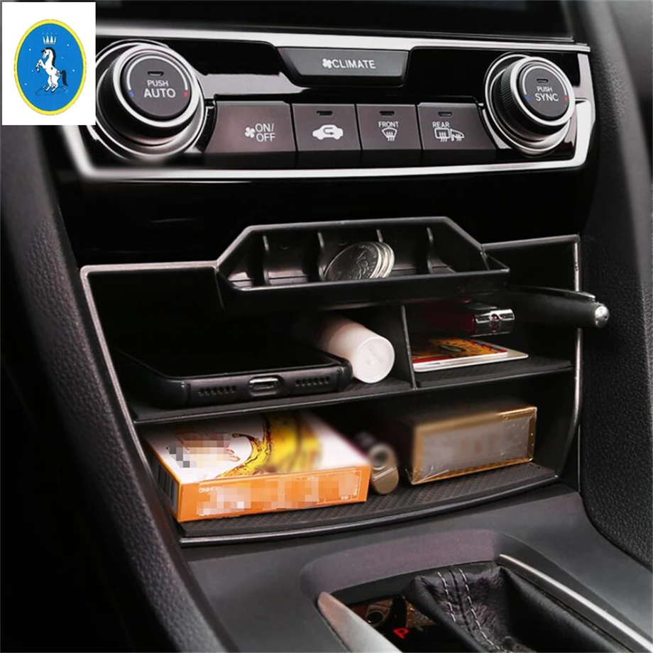 Yimaautotrims авто аксессуар Средний контрольный контейнер коробка для хранения