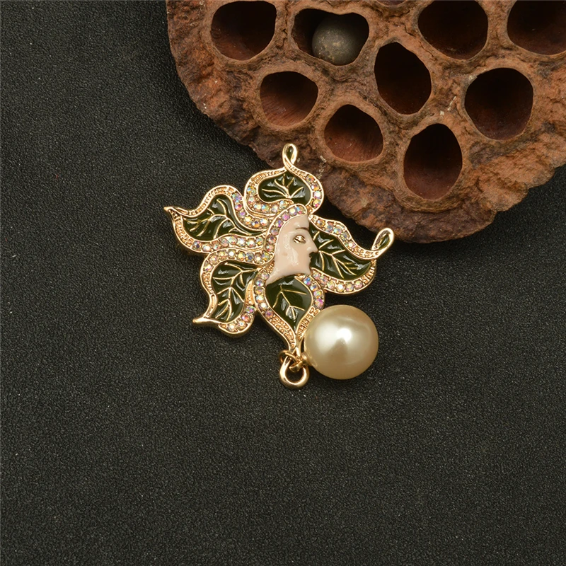 Новинка 2019 булавка Стразы и броши жемчужная подвеска в виде цветка броша