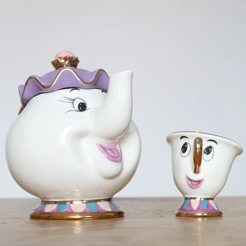 Чайный набор Mrs Potts из мультфильма Красавица и чудовище чайный с чипом чашка 2 шт.