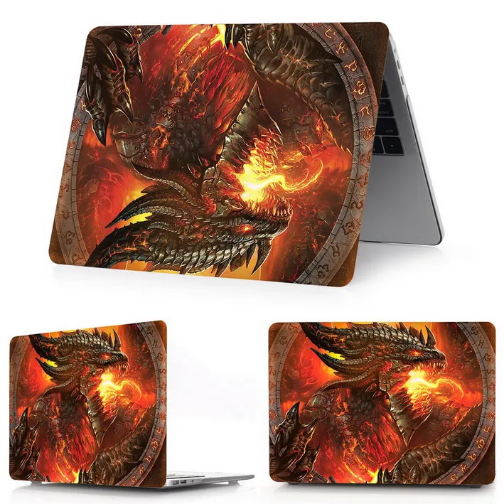 huo-long Новинка ZAIWJ сумка для ноутбука чехол для MacBook Air Pro retina 11 12 13 15 для Mac Pro 13,3 15,4 дюймов с сенсорной панелью+ крышка клавиатуры - Цвет: huo-long