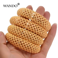 wando 4pcs fashion gold color bangles for women ethiopian bracelets ethnic jewelry party gifts 143