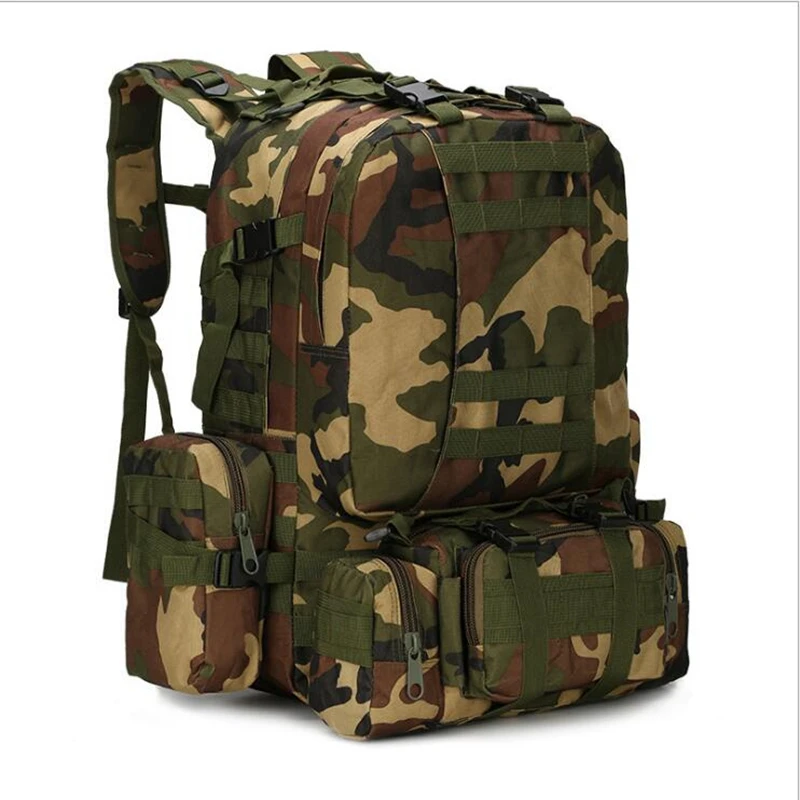 50L Molle 600D военный тактический рюкзак для походов, походов, охоты, альпинизма, камуфляжные сумки для альпинизма