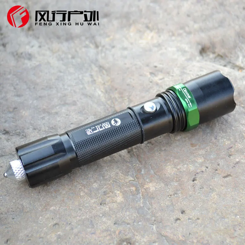 3 Modes outdoor LED Flashlight led light Torch Zoom Lamp 2000 Lumen Zoomable Q5 with Life Hammer | Лампы и освещение