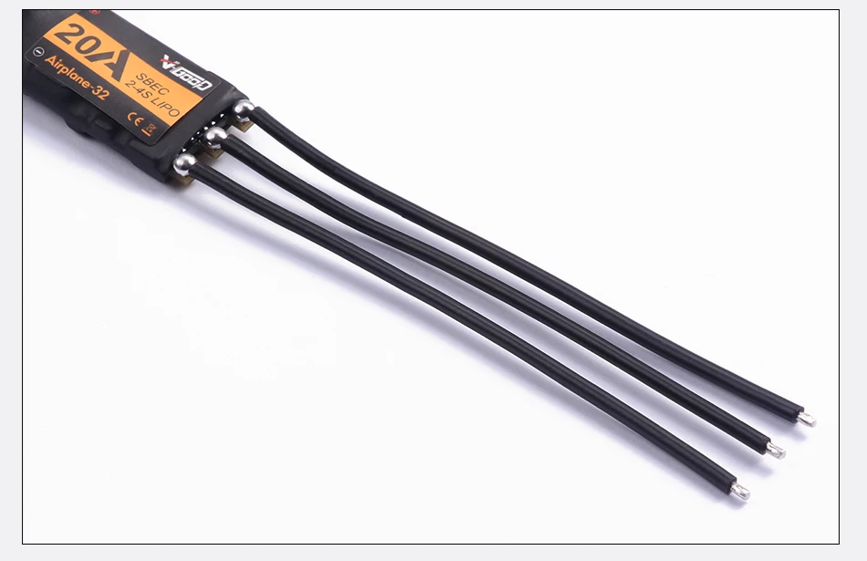 VGOOD бесщеточный ESC 6A/12A/20A/30/40A/60A/80A/100A/120A 2 с 32-бит с 1.5A SBEC для неизменяемой геометрией крыла RC самолет запасные части