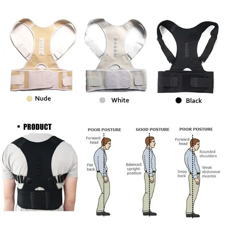 

Weimostar Magnetic Posture Corrector Brace Adjustable Back Support Men Women Posture Corrector Shoulder Belt body correct M-XXL