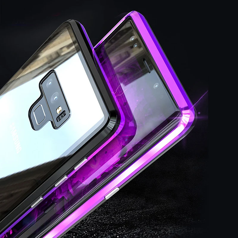 Магнитный стеклянный бампер Gourde для Samsung Note 9 чехол накладка из закаленного