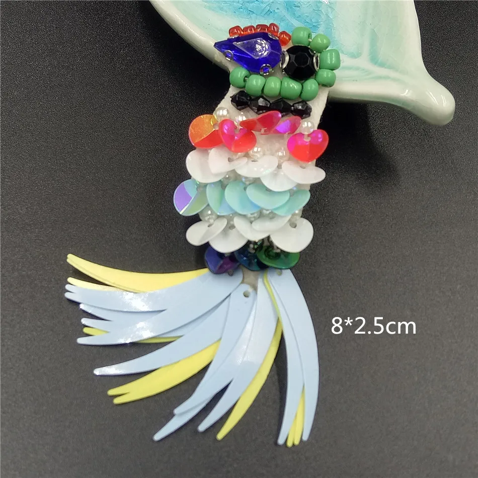 3D ручной работы Rhineston бисером нашивки птицы петух пришить нашивка на одежду с блестками бисером аппликация Прохладный патч
