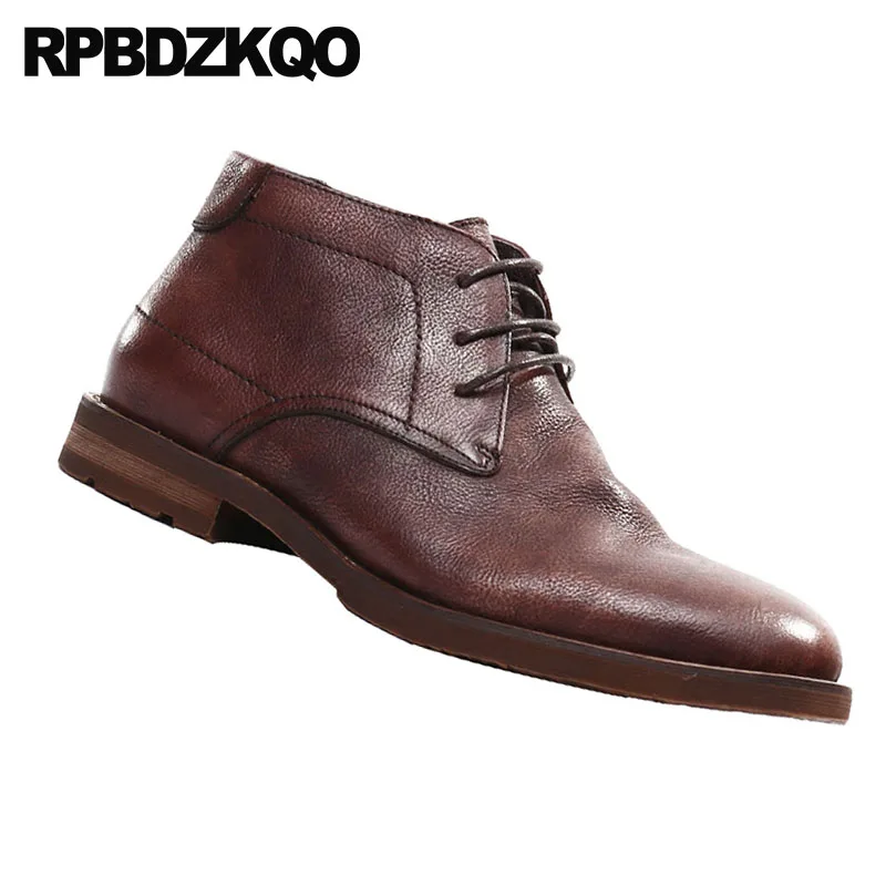 Пинетки 2021 бордового цвета с натуральным лицевым покрытием С высоким берцем