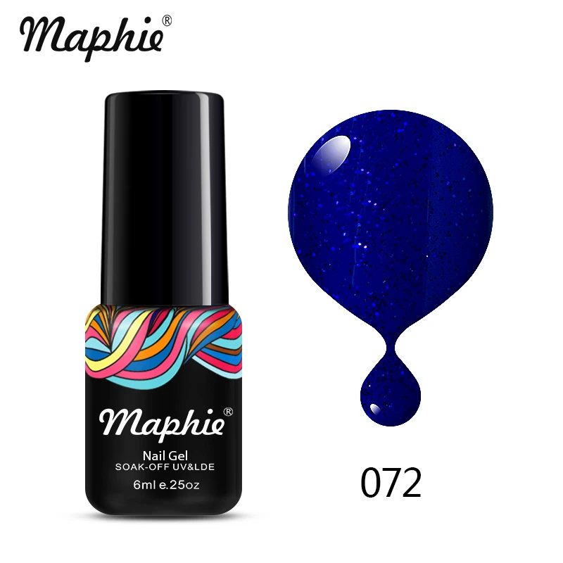 072 Maphie 78 цветов Блестящий Блеск УФ-гель для ногтей неоновый цвет Блестки УФ-гель светодиодный лак для ногтей впитывающийся Полупостоянный лак для ногтей - Цвет: 072