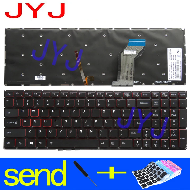 Клавиатура для ноутбука Lenovo Ideapad занятий йогой Y700 15ISK 15 17ISK без подсветкой