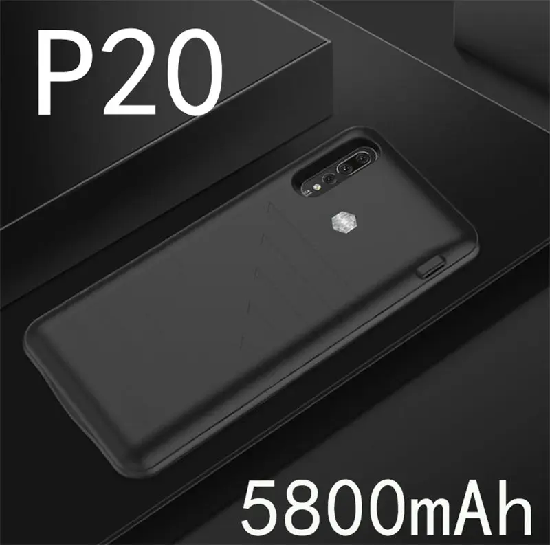 P20-Black Ударопрочный чехол-батарея P20 для huawei Nova 3e P20 Lite, запасное зарядное устройство, чехол s для huawei P20 Pro, чехол для зарядки - Цвет: P20-Black