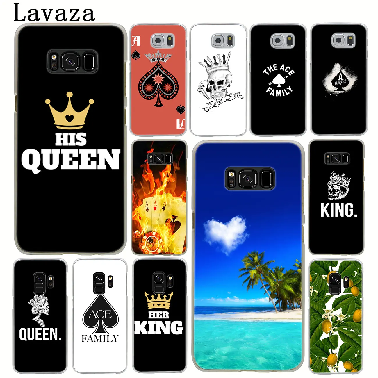 Твердый чехол для телефона Lavaza queen king ace family poker Samsung Galaxy S7 S6 Edge S8 S9 + S10 Plus