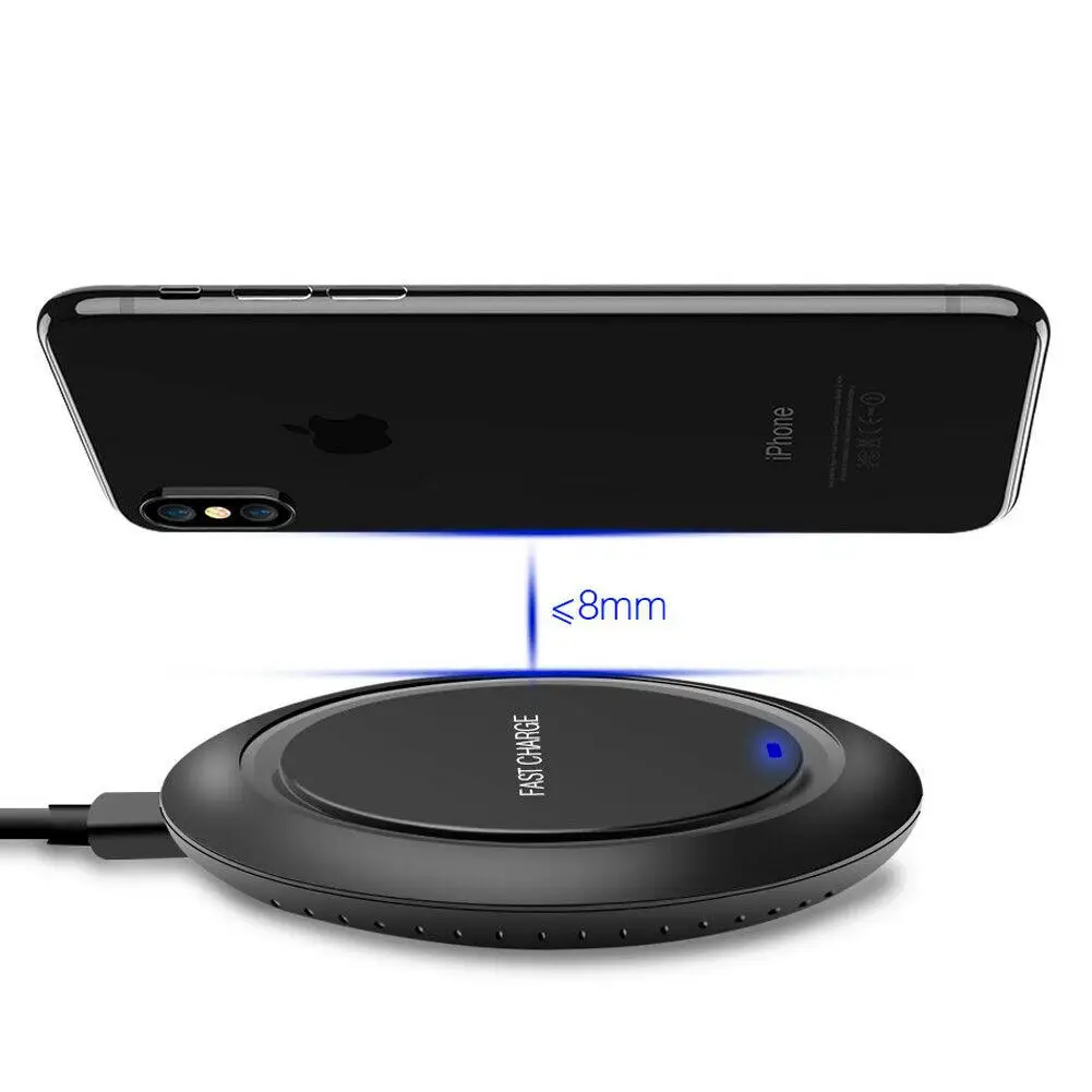 samsung QI Беспроводное зарядное устройство адаптер быстрое зарядное устройство для Galaxy S7 S6 EDGE S8 S9 S10 Plus Note 4 5 Iphone 8 X XS XR