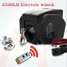 12V 3500lbs Беспроводная электрическая лебедка для морского использования