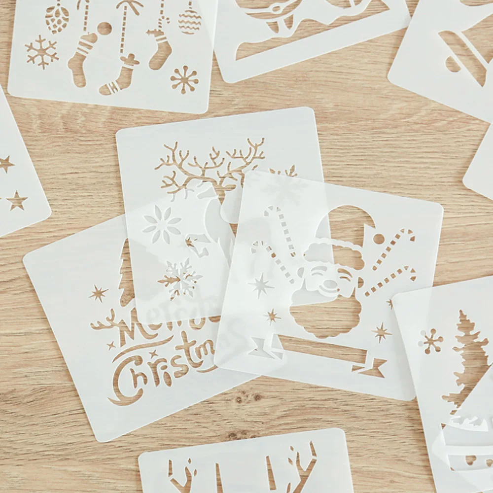 12 шт. Рождественская трафареты для картин струйный шаблон ручная работа альбом