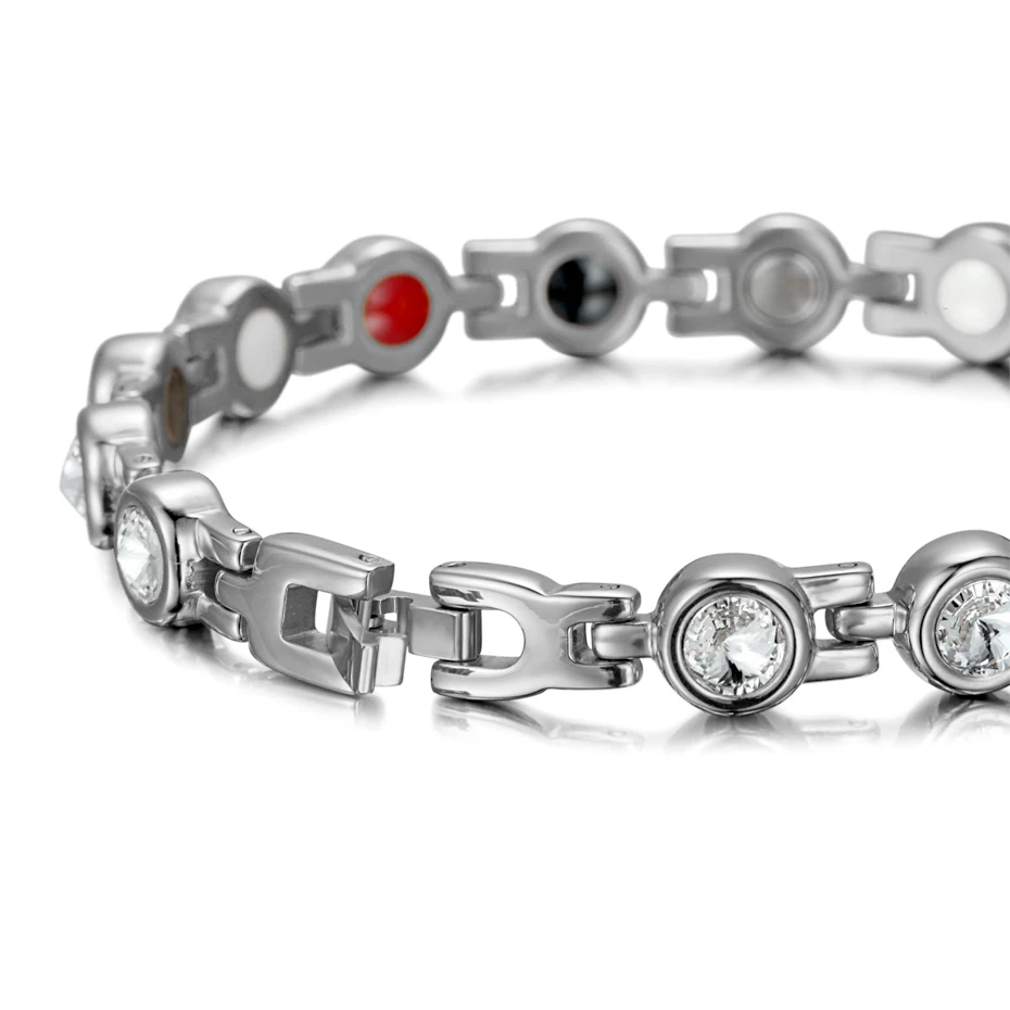 RainSo Магнитный Кристалл Браслеты и браслеты горный хрусталь ювелирные Для женщин