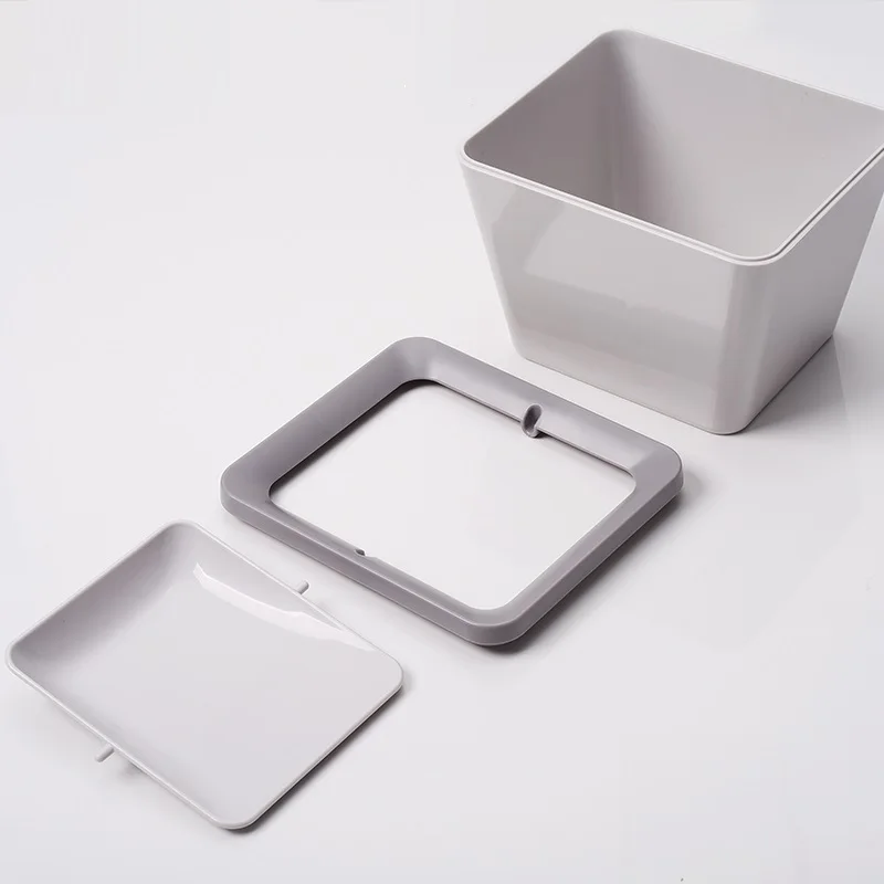 Мини Настольная качающаяся крышка пластиковая мусорная корзина для разного