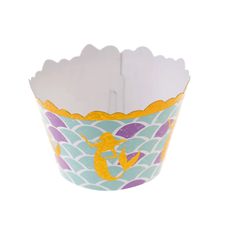 Кекс Русалка обертки для ношения с обувью выбирает Baby Shower девочка День рождения